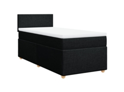 Cama com Molas/colchão 80x200 Cm Tecido Preto MAISON EXCLUSIVE