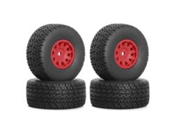 Conjunto de 4 Rodas e Pneus Brancos para Carros Rc Arrma Mojave Grom 1/14 Peças de Reposição e Acessórios Ara550116 MDUG