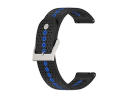 Pulseira De Relógio Silicone Garmin Move Sport 20 Mm, Preta/ Azul.