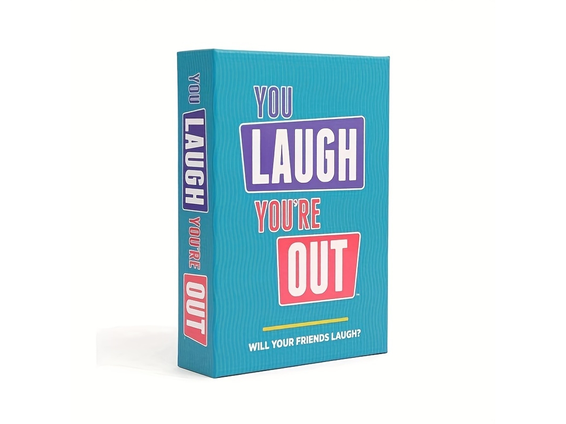 "laugh And You're Out" É um Jogo de Festa com 125 Cartas Engraçadas. MDUG