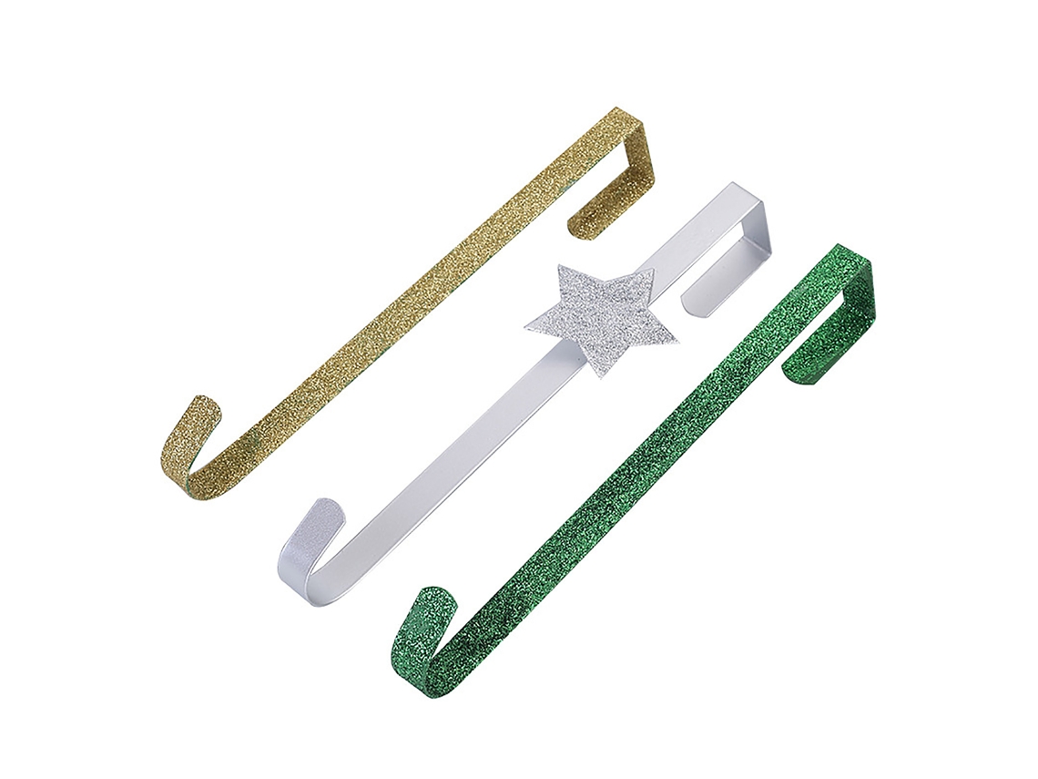 Ganchos De Natal De Metal Conjunto 3 Peças