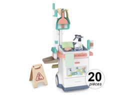 Carrinho de Limpeza para Crianças Conjunto de 20 Peças Branco TECHKIDZ