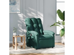 Vidaxl Poltrona Reclinável Tecido Verde-escuro