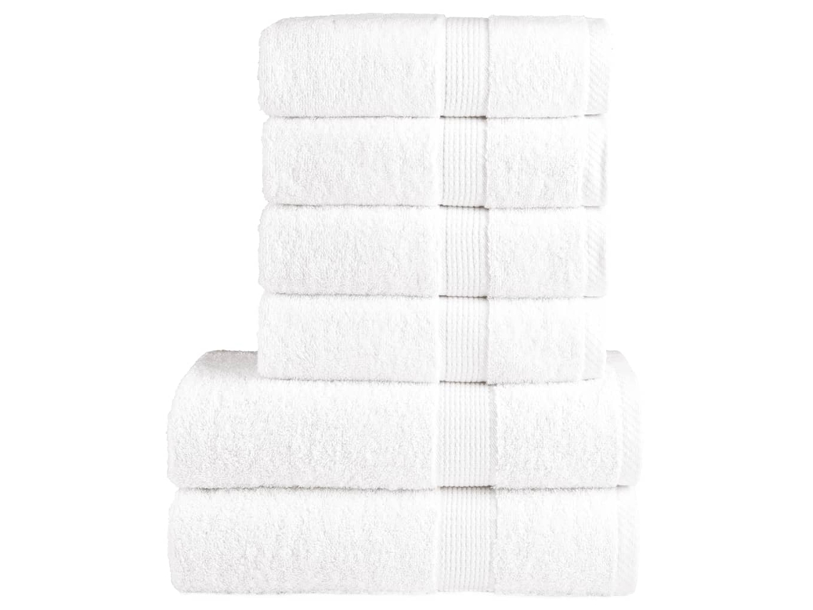 Towel Set, Towel Sets Vidaxl Branco Algodão (n/a)