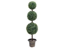 Vidaxl Planta Artificial Buxo Em Forma De Esfera Com Vaso 118 Cm Verde