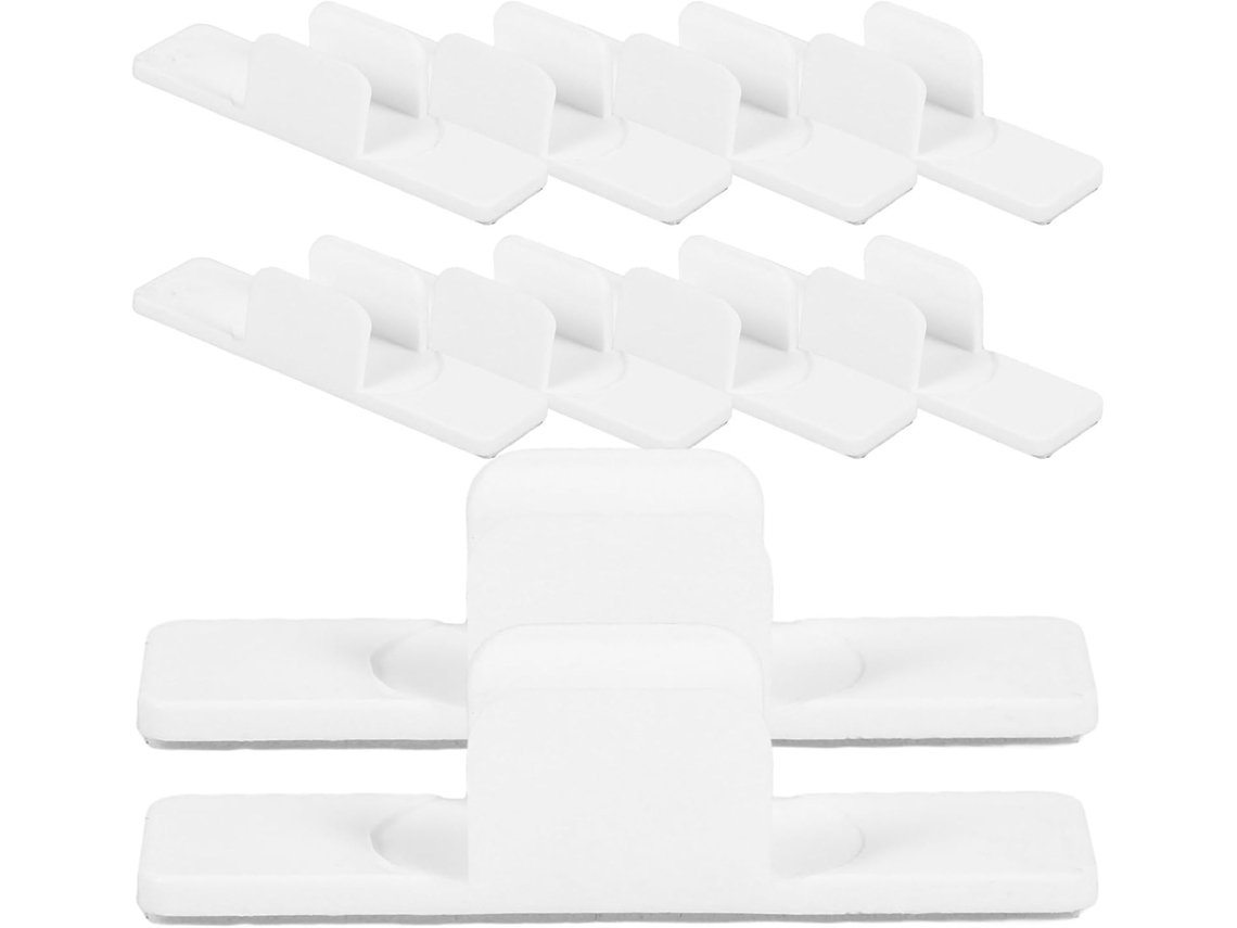 Conjunto Aboofan com 20 clipes de plástico para canetas e adesivos, design compacto para evitar perdas em casa e sem
