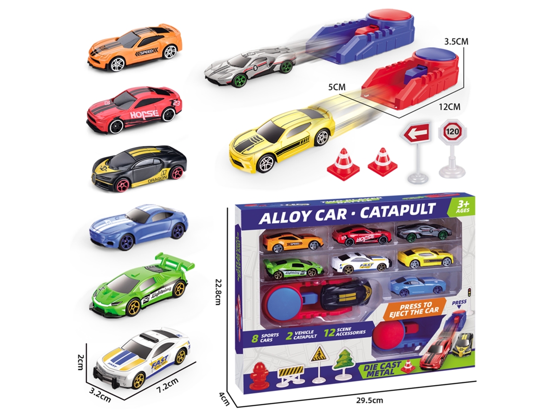 Miniaturas de Carros Deslizantes em Escala 1/64, Brinquedos Infantis MDUG (8 Carros)