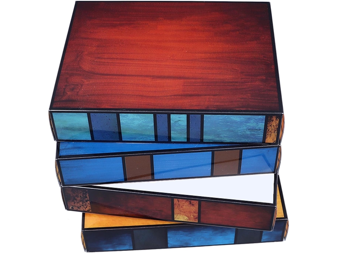 Luminária de mesa em formato de livros empilhados, luminária de cabeceira colorida em PVC, perfeita para leitura em casa.