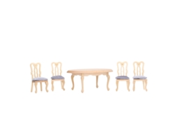 Mali conjunto Mesa e Cadeira Miniatura 1:12 para Casinha de Boneca Madeira Decorativa