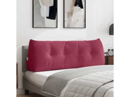 Vidaxl Travesseiro Para Costas Vinho Vermelho 140 X 24 X 50 Cm Veludo