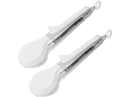 Pinça De Silicone Ukcoco 2 Peças Com Suporte Travamento Automático, Resistente Ao Calor Para Cozinhar, Massas E
