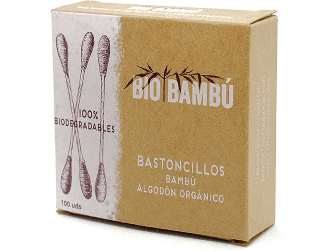 Higienizador de Ouvidos BIOBAMBÚ Bambu e Botões de Algodão Orgânico (100 Un)
