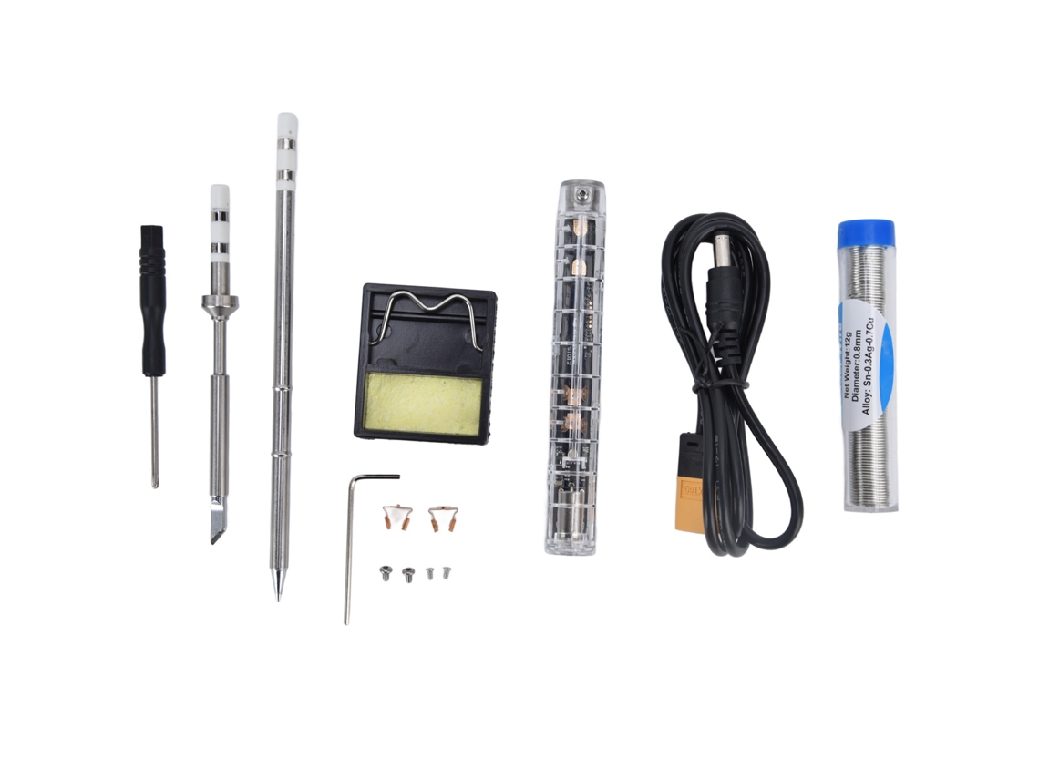 Kit De Soldadura Eléctrica Portátil Mini Com Tela Digital Inteligente Si012 Ponta T12b2+tsk