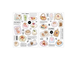 2 Unidades De Adesivo De Comida Para Scrapbook Decoração Exquisita Única Para Artesanato Diy
