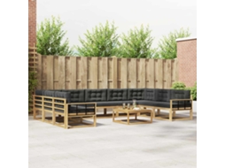 Vidaxl Conjunto De Sofás Para Exterior 10 Pcs Branco E Antracite