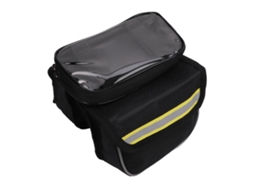 Bolsa Para Telefone De Bicicleta 600d Nylon Com Filme Tpu Transparente Resistente A Impactos Amarela Para Celulares De 4.8 A 5.7 Polegadas