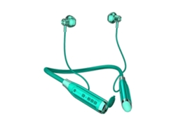 Fone de Ouvido com Suporte para Pescoço, Compatível com Bluetooth, Indicador de Bateria e Cartão de Memória. TAISHENGDA