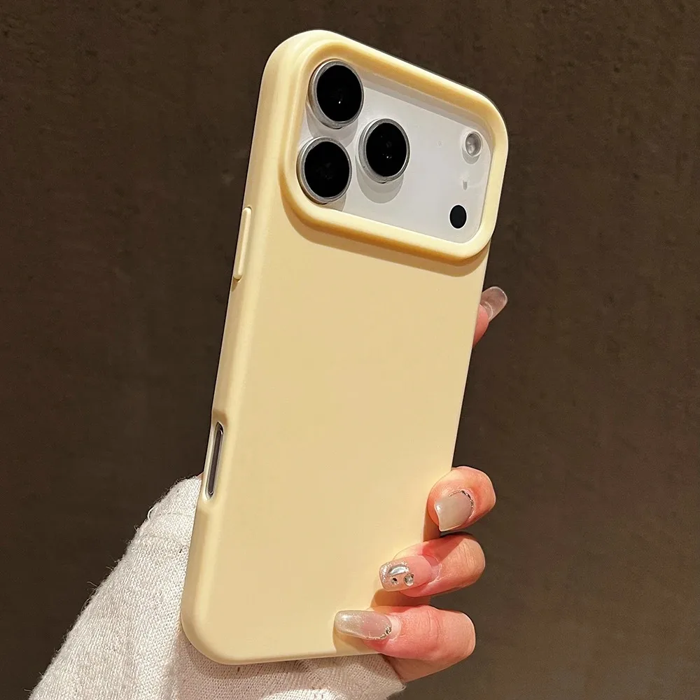 Capa De Silicone Líquido À Prova De Choque Para Iphone 16 Pro (amarela), Capa Protetora Macia.