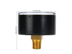 Laxiscreed Manómetro Mecânico De Pressão Para Ar, Óleo E Água Com Conexão Traseira 1/8" Bspt