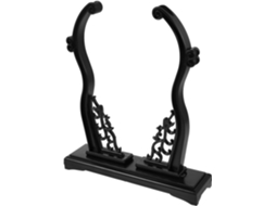 Suporte Para Leque Chinês Cabilock Grande Em Resina Preta, Base Decorativa Para Exibição E Armazenamento Portátil