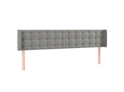 Cabeceira de Cama com Abas Veludo Cinzento Claro MAISON EXCLUSIVE (147x16x78 cm)