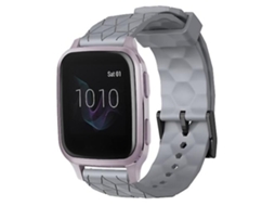 Lurelia Pulseira De Silicone Cor Sólida Com Padrão Futebol 20 Mm, Compatível Garmin Venu Sq, Cinza
