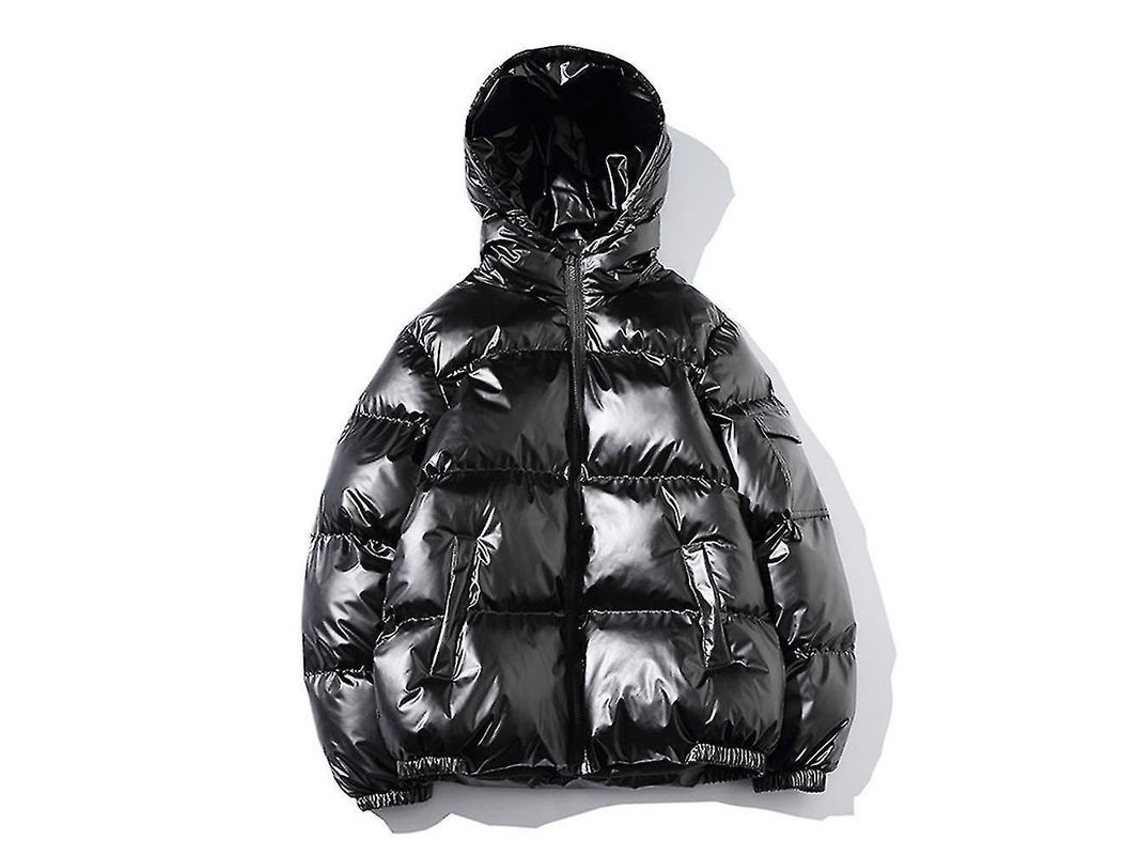 2026 chaqueta de Plumas Hombre Cremallera Completa Con Capucha de Algodón Abrigo Invierno Xvp S Negro