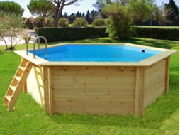 Piscina de madeira "Hawai" - 4,10 x 1,18 m HABITAT ET JARDIN
