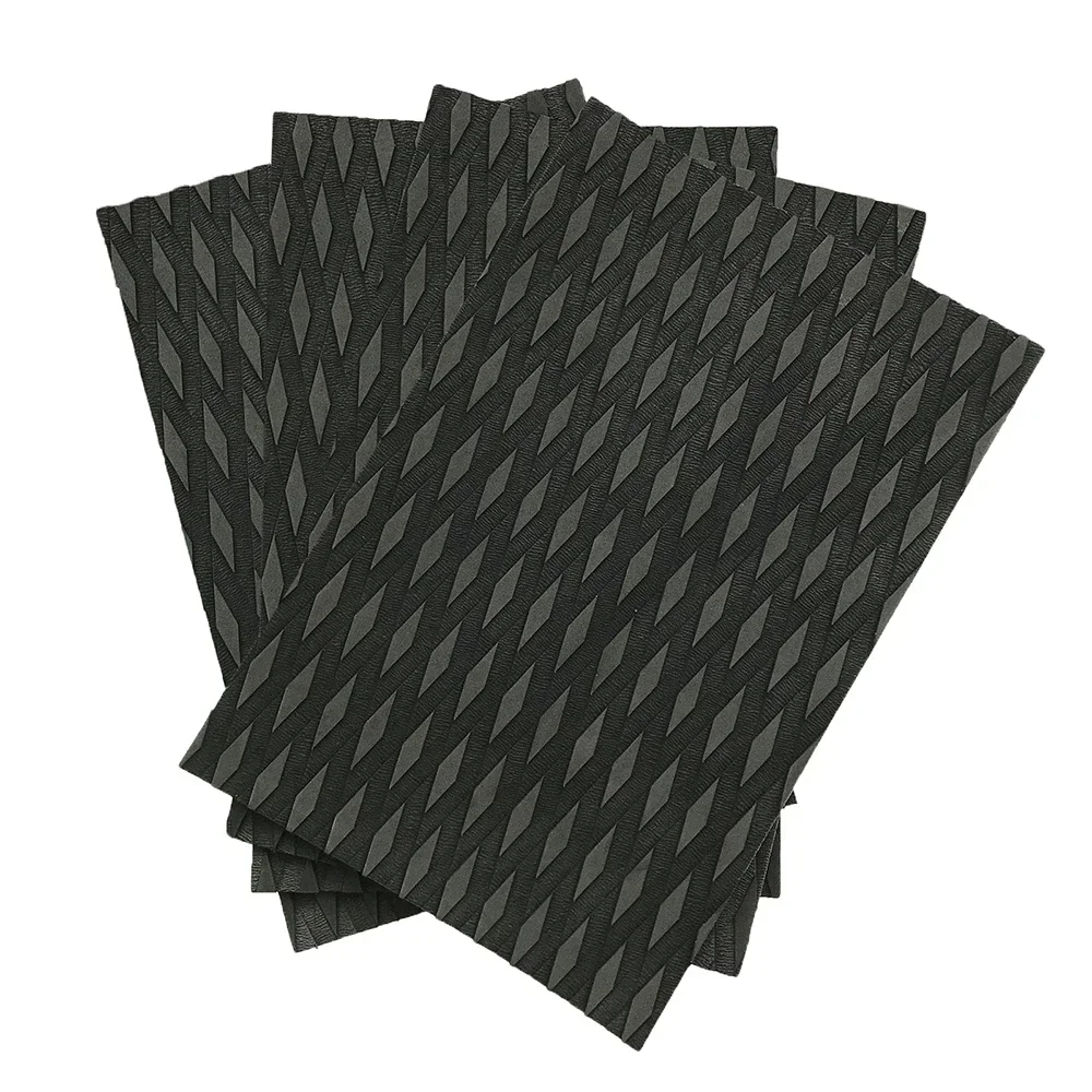Tapetes Antiderrapantes (pretos, Quatro Peças) Para Pranchas De Surf, Adequados Para Caiaques, Em Espuma Eva Autoadesiva.