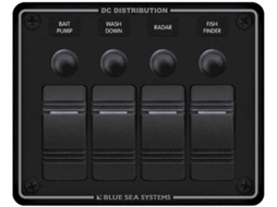 Painel BLUE SEA Water Resistant Panel 4 Position Preto