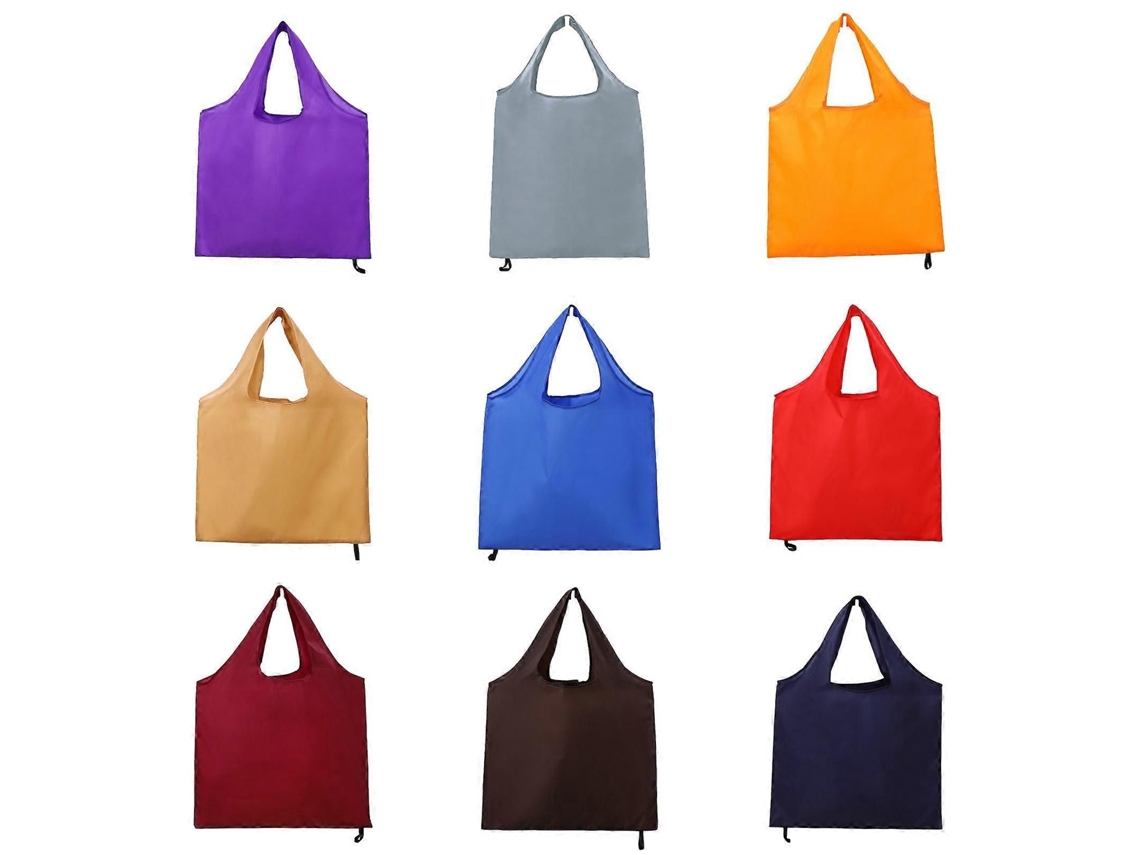 Sacola de Compras Colorida, Reutilizável e Dobrável, com Grande Capacidade e Portátil, Ideal para Viagens e Atividades Ao Ar Livre. GOKOCO