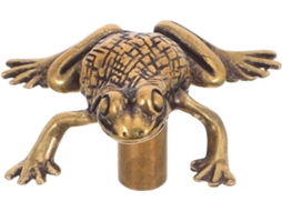 Puxador/botão Em Latão Marrom Estilo Vintage Com Formato De Sapo Chinês