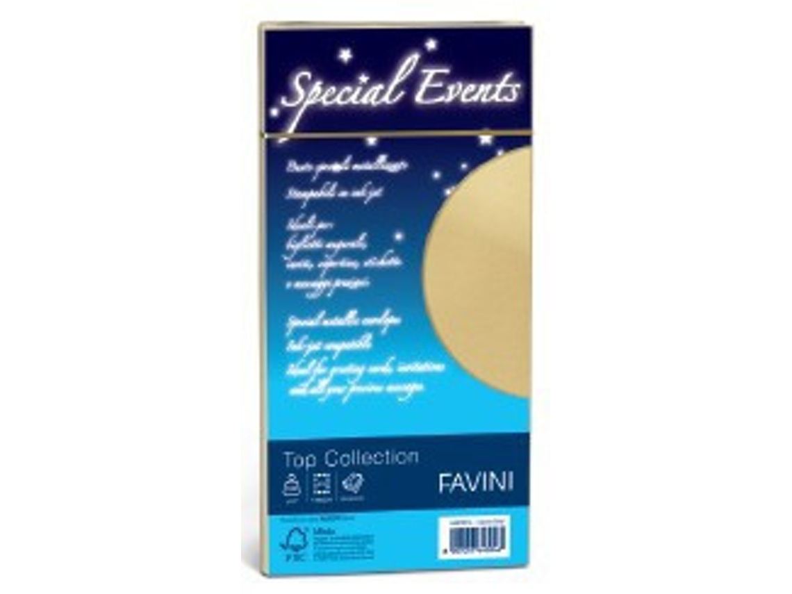 FAVINI Eventos Especiais Top Collection Envelope Dl 110 X 220 Mm Cor Creme 10 Peças