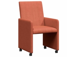 Conjunto de 2 Cadeiras de Jantar com Rodas Laranja Vermelho MAISON EXCLUSIVE