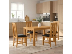 Vidaxl Conjunto De Sala De Jantar 5 Unid. Preto