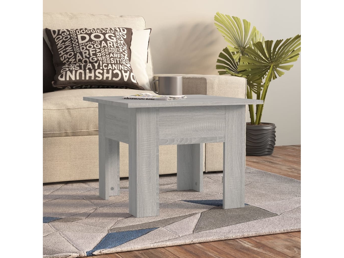 Vidaxl Mesa De Centro 55x55x42 Cm Aglomerado Cor Sonoma Cinzento