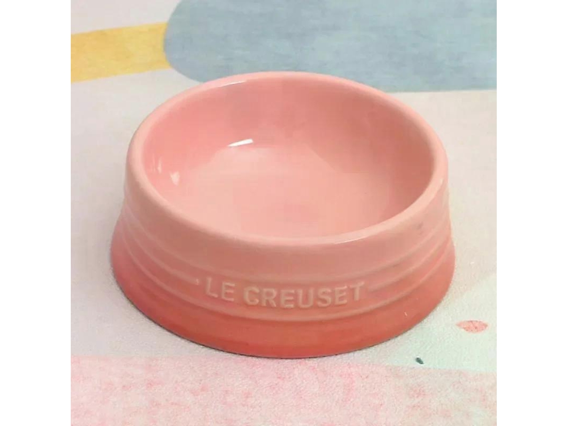Tigela para Cães com Cores em Degradê, de Cerâmica para Ração, Adequada para Filhotes de Cães e Gatos, Comporta Comida e Água, Rosa AQUAFORGE