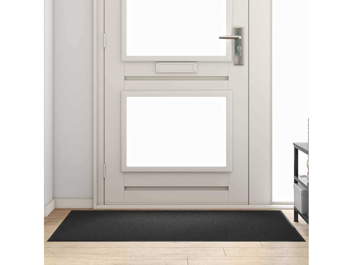 Vidaxl Tapete De Entrada Preto 90 X 150 Cm 100% Poliamida
