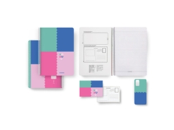 Caderno Espiral MAKENOTES Xoxo, A4, 80 Folhas Pautadas, Várias Cores