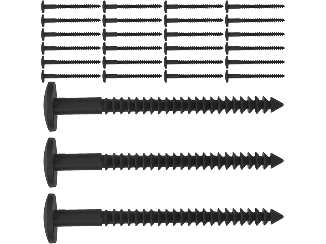 Inoomp Sistema De Fixação Reforçada Com 60 Peças Em Plástico Para Persianas Vinil Pretas, Ideal Para Restauração E