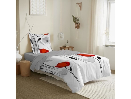 Conjunto de Lençol COTON PUR Cama Poppy Algodão Multicor - 3pcs (190 cm)