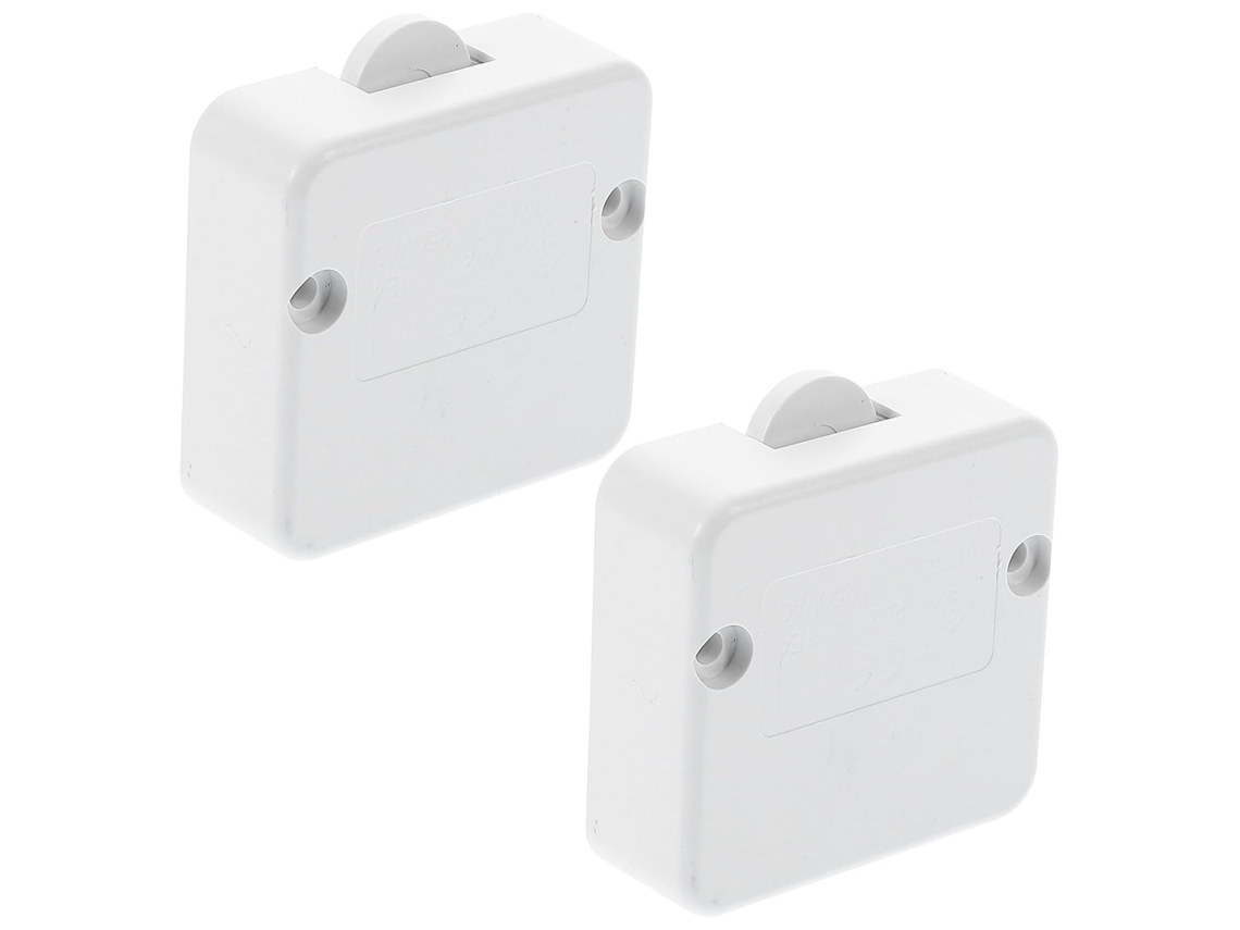 Conjunto De 2 Interruptores Luz Brancos Para Portas, 2a 250v, Para Armários E Guarda Roupas, Com Controle Automático Por