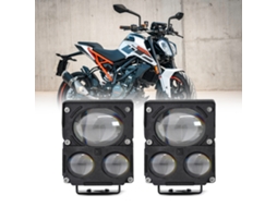 Faróis De Neblina Led Moto 120w 12000lm 4 Modos 2 Unidades