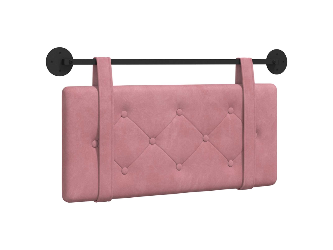Conjunto 1 Cabeceira Suspensa Vidaxl Rosa Veludo (100 X 55 X 5 Cm)