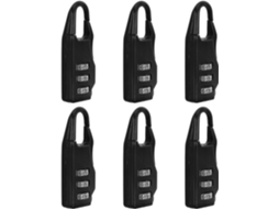 Adorainbow Conjunto De 6-mini Cadeados Combinação Em Liga Zinco Leves E Reconfiguráveis Para Pasta Computador