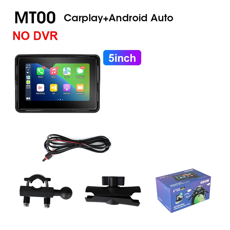(dvr) Câmera Veicular Para Motocicleta De 7 Polegadas Com Resolução 2k, À Prova D'água Ipx7, Compatível Com Carplay Sem Fio.