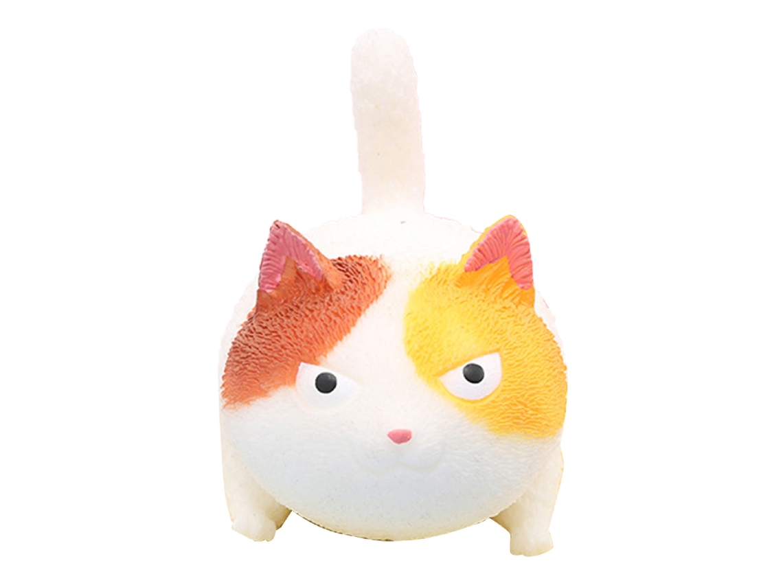 Bola Antiestresse Cute Cat Brinquedo Sensorial Squeezy Para Crianças E Adultos Branco