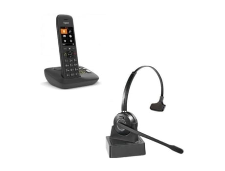 Telefone Gigaset C575a E Fone De Ouvido Cleyver Odhw10 Dect Preto Cleyver