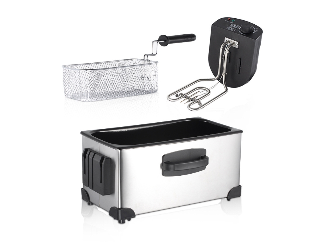 Friteira Profissional de Aço Inoxidável Friteira Profunda 3l, 2200w ZYBLSSBB