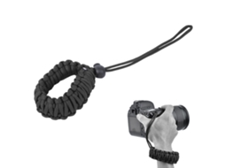 Large Size Camera Lanyard Weave Strap Anti Lost Anti Broken Digital Camera Wrist Band LAXISCREED (black )